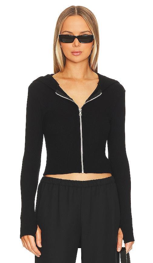 Caspar Crop Fitted Hoodie Product Image