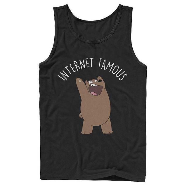 Mens Cartoon Network We Bare Bears Internet Famous Tank Blue Product Image