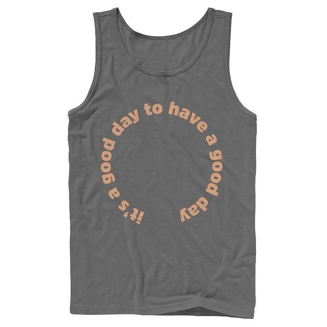 Mens Fifth Sun Good Day Text Circle Tank Top Grey Product Image