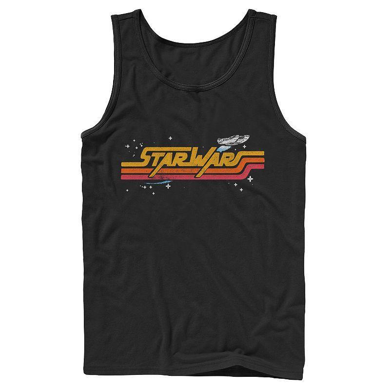 Mens Star Wars Millennium Falcon Retro Title Logo Tank Top Product Image