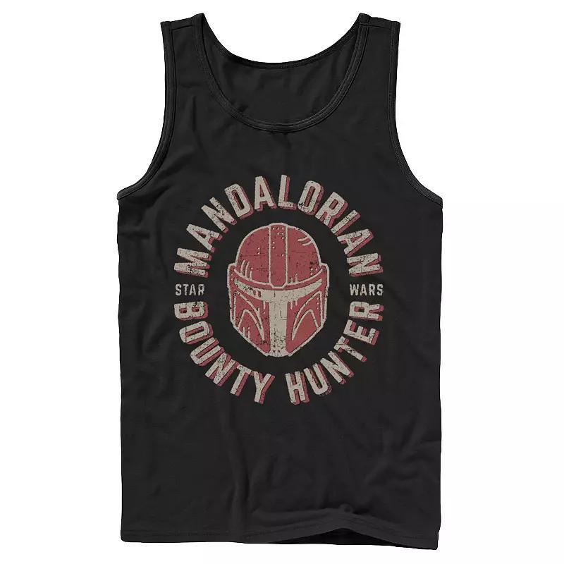 Mens Star Wars The Mandalorian Helmet Stamp Tank Product Image