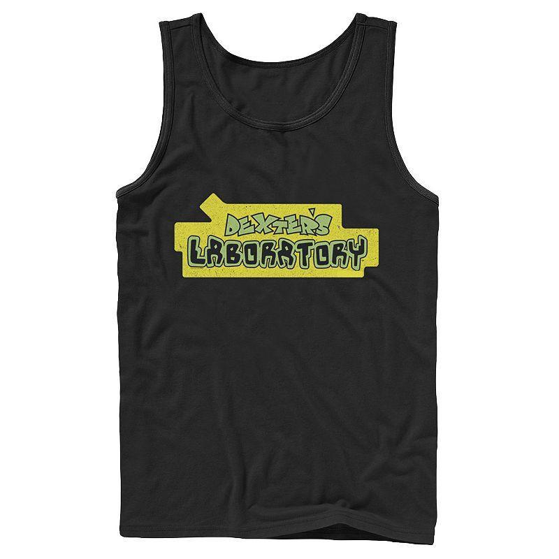 Mens Cartoon Network Dexters Laboratory Original Logo Tank Med Blue Product Image