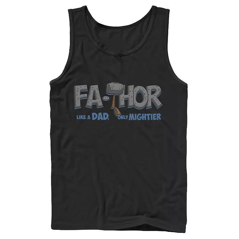 Mens Marvel Fa-Thor Like A Dad Only Mightier Doodle Fathers Day Tank Top Product Image