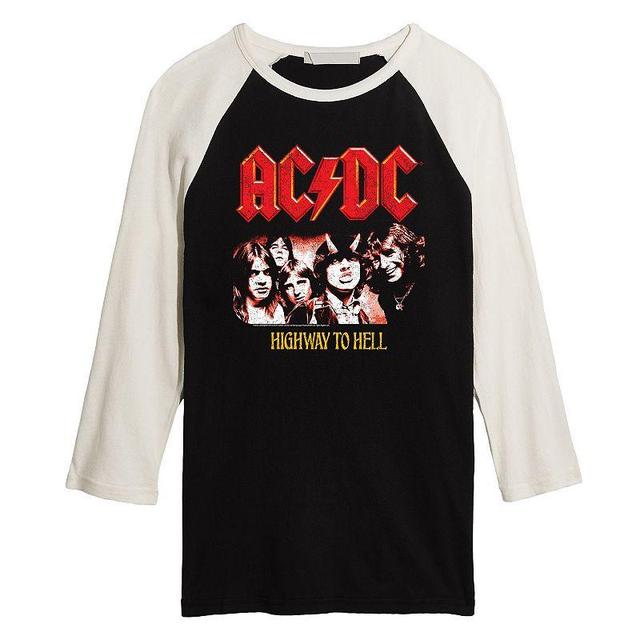 Mens ACDC Highway To Hell Raglan Tee Black Product Image