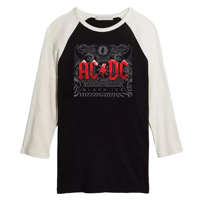 Mens ACDC Black Ice Raglan Tee Product Image