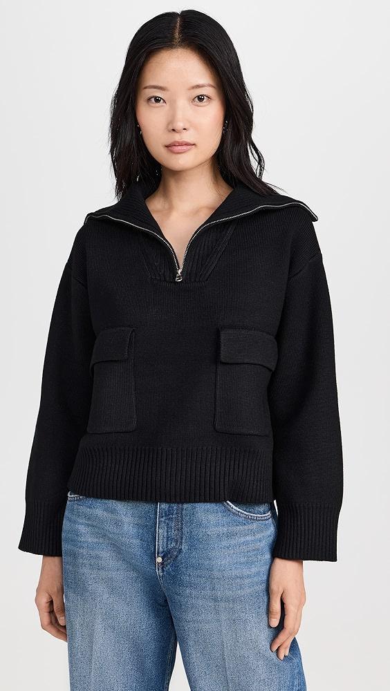 English Factory Quarter-Zip Knit Sweater | Shopbop Product Image