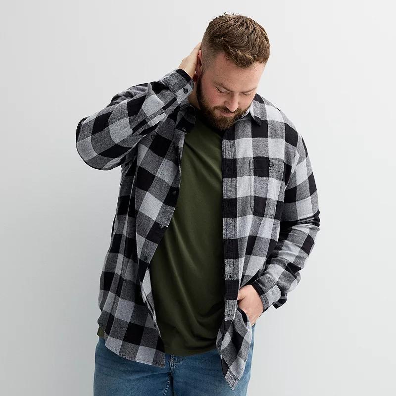 Big & Tall Sonoma Goods For Life Long Sleeve Flannel Shirt, Mens Product Image