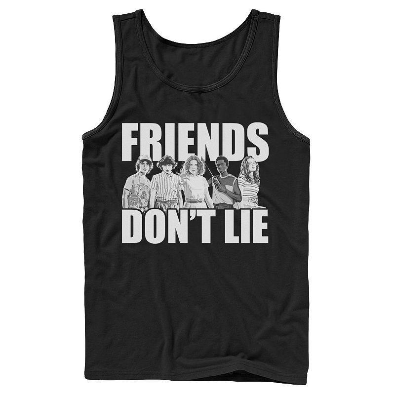 Mens Netflix Stranger Things Friends Dont Lie Group Shot Tank Top Product Image