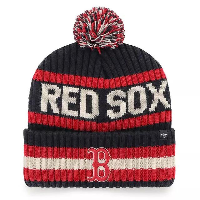 Mens 47 Boston Red Sox Bering Cuffed Knit Hat with Pom, Blue Product Image