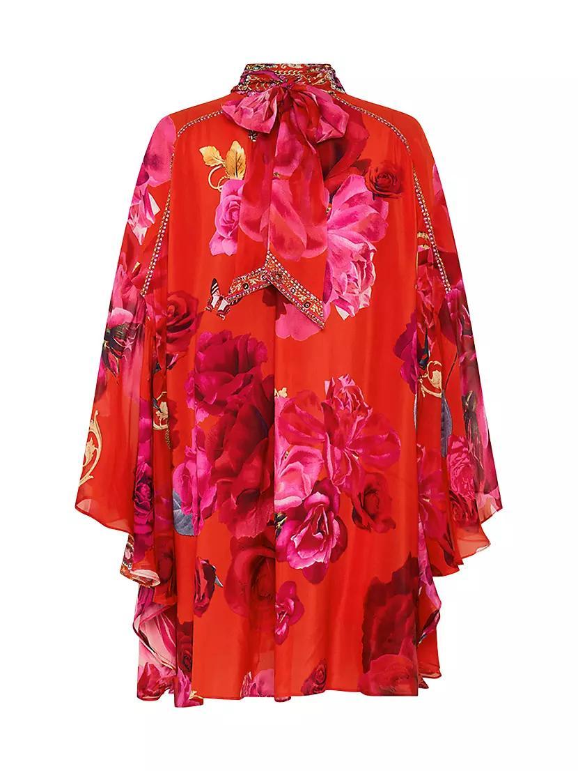 Floral Silk Swing Dress Product Image