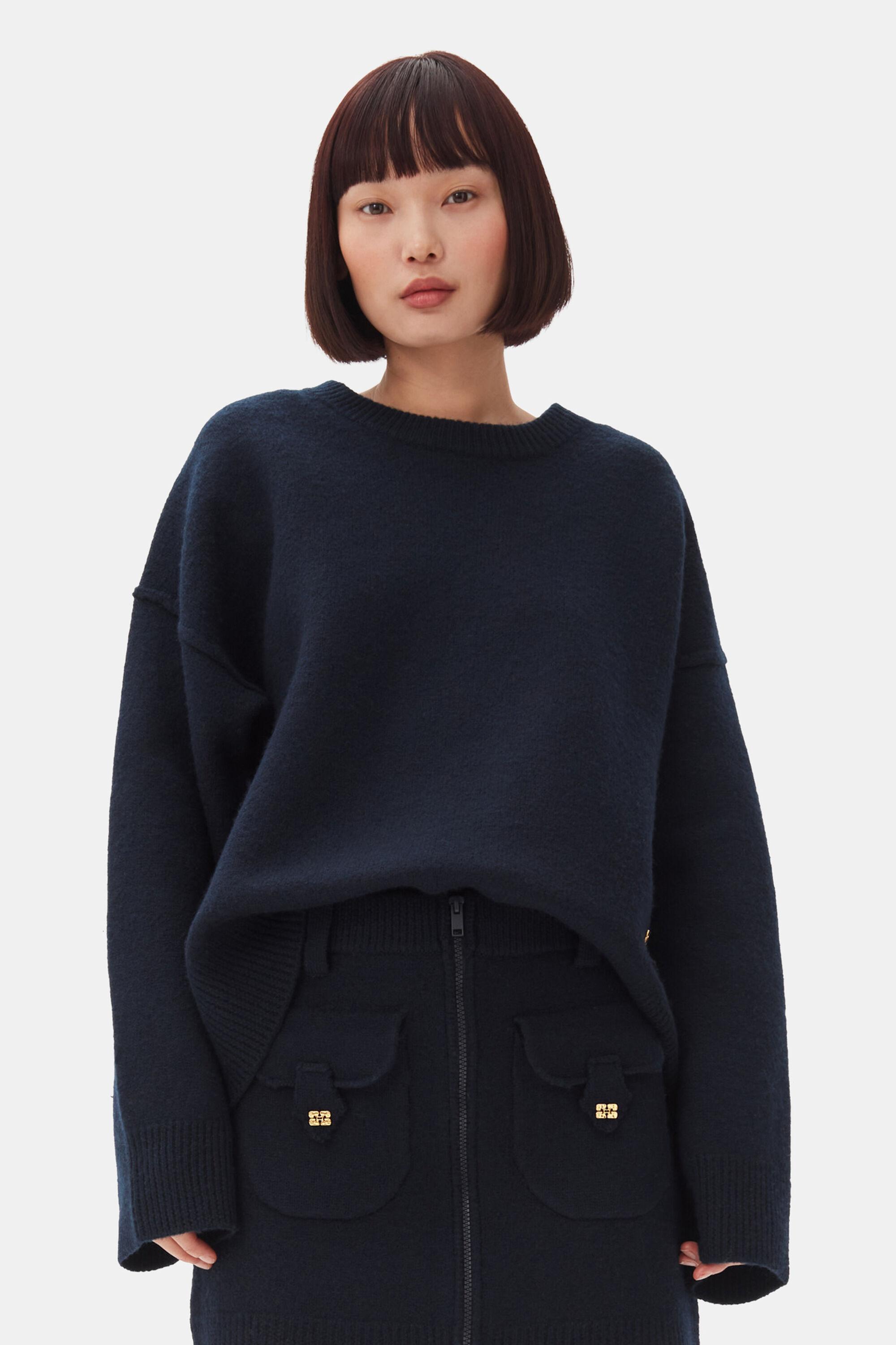 Dark Blue Wool Sweater Product Image