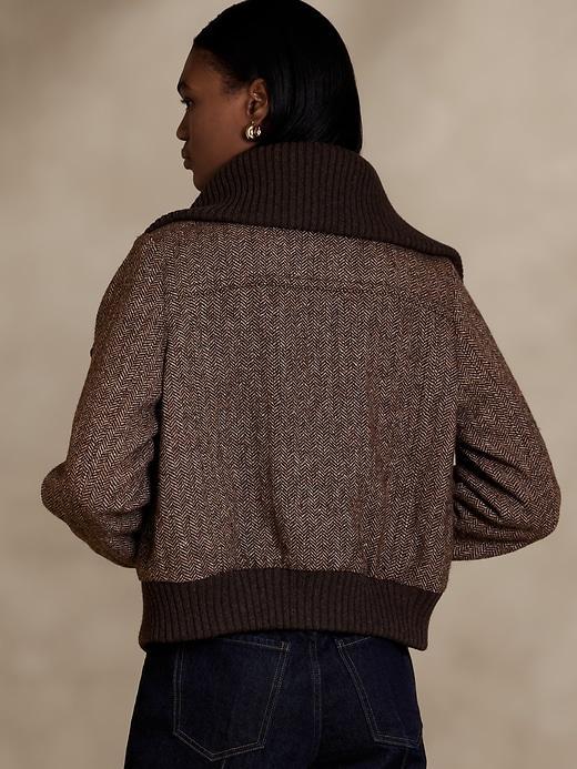 Ava Tweed Bomber Jacket Product Image