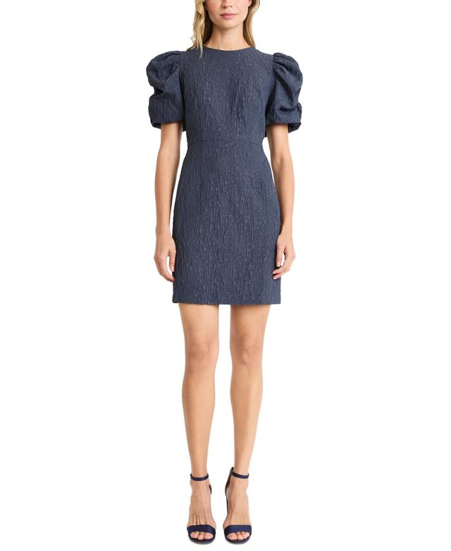 Donna Morgan Womens Puff-Sleeve Knit Mini Dress Product Image