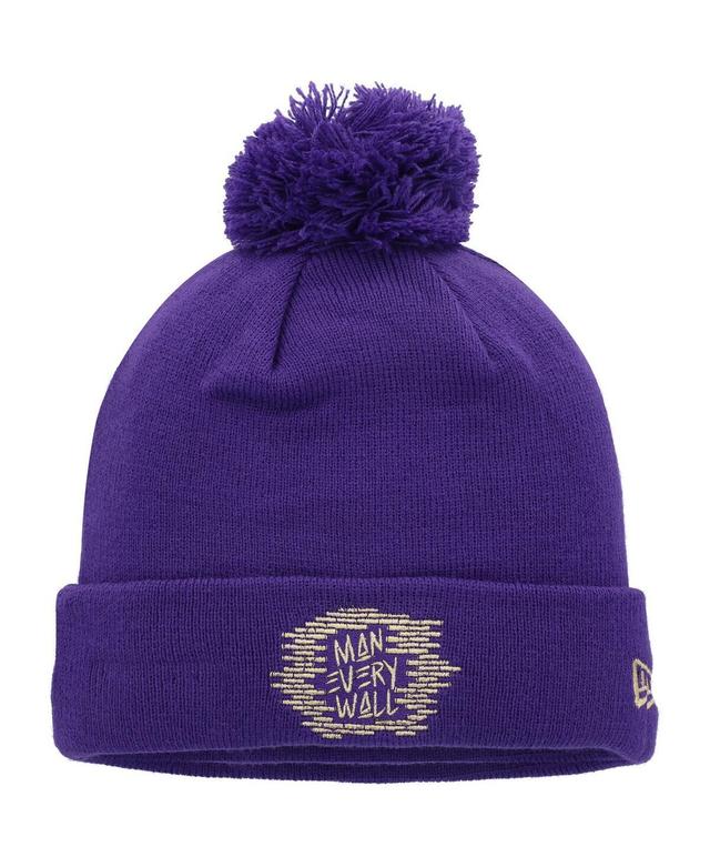 Mens New Era Purple Orlando City SC Jersey Hook Cuffed Knit Hat with Pom Product Image