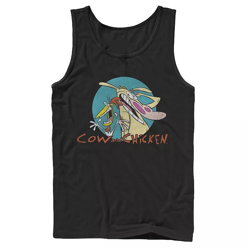 Mens Cartoon Network Cow & Chicken Logo Badge Tank Top Product Image