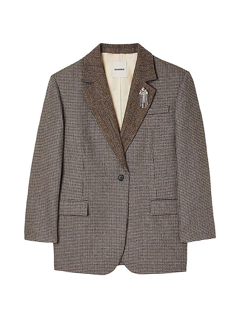 Womens Houndstooth Blazer product image