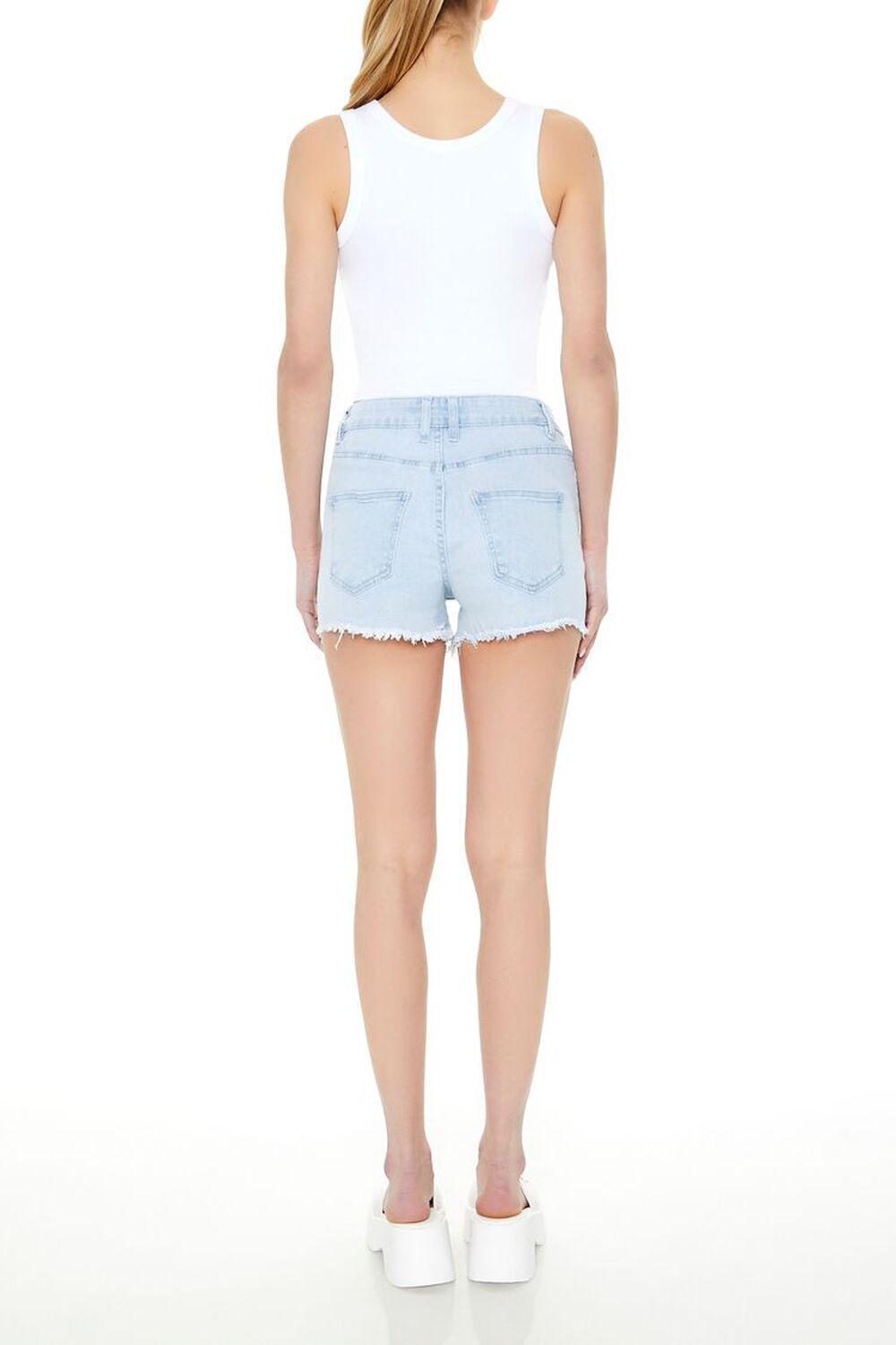 Frayed Rhinestone Denim Shorts | Forever 21 Product Image