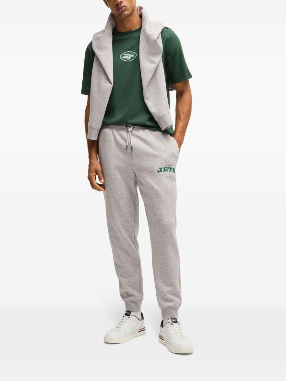 HUGO BOSS Boss X Nfl Stretch-cotton T-shirt With Special Branding In Jets Product Image