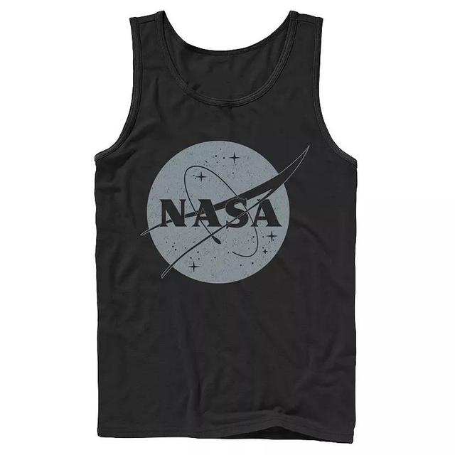 Mens NASA Simple Classic Circle Logo Graphic Tank Black Product Image