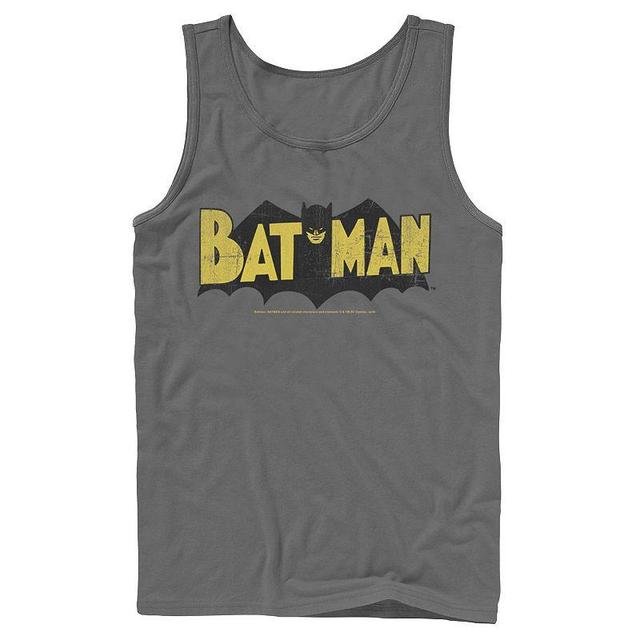 Mens DC Comics Batman Large Block Text Logo Tank Top Product Image