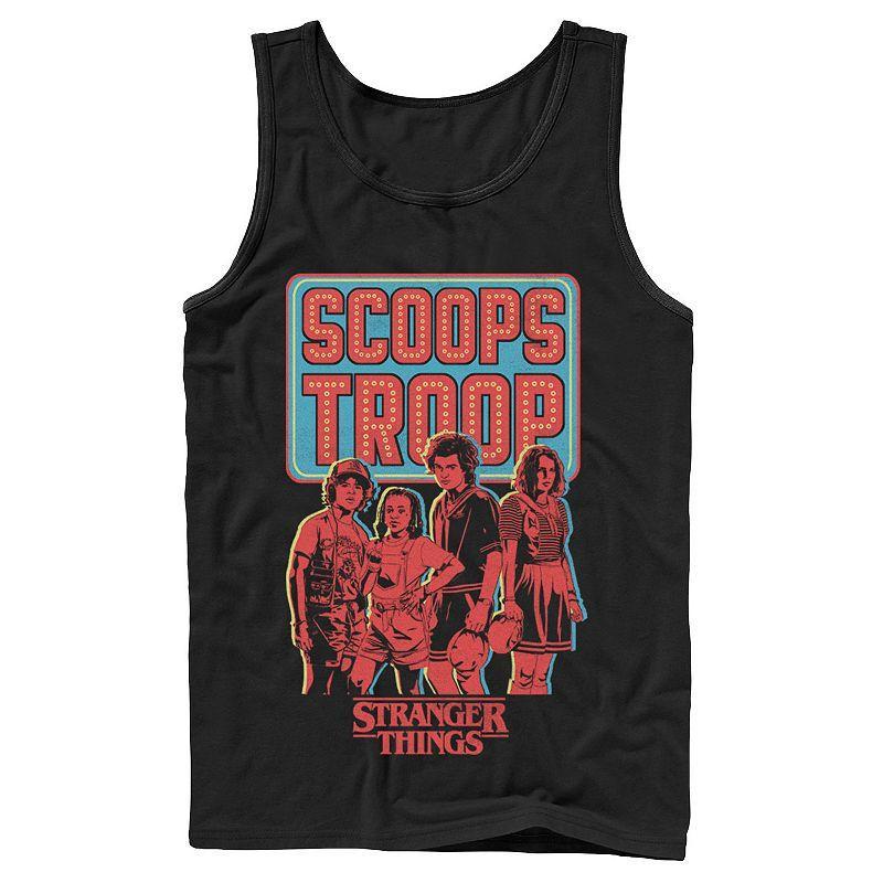 Mens Netflix Stranger Things Scoops Troop Portrait Tank Top Product Image