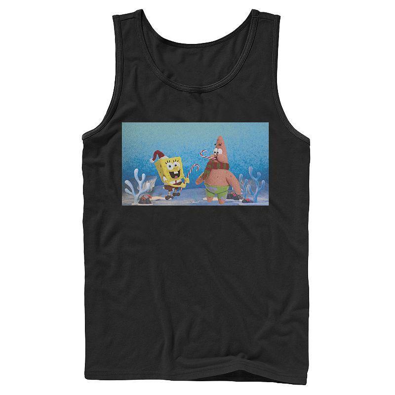 Mens Nickelodeon Spongebob Squarepants Patrick Star Christmas Buddies Graphic Tank Top Product Image