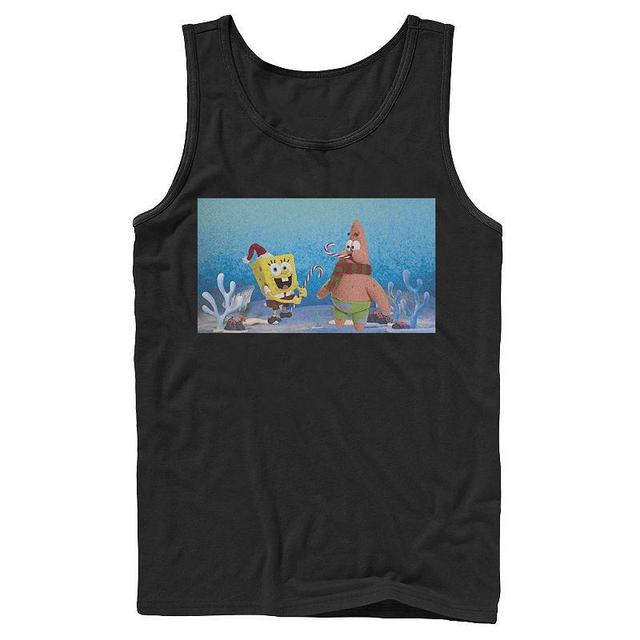 Mens Nickelodeon Spongebob Squarepants Patrick Star Christmas Buddies Graphic Tank Top Med Grey Product Image