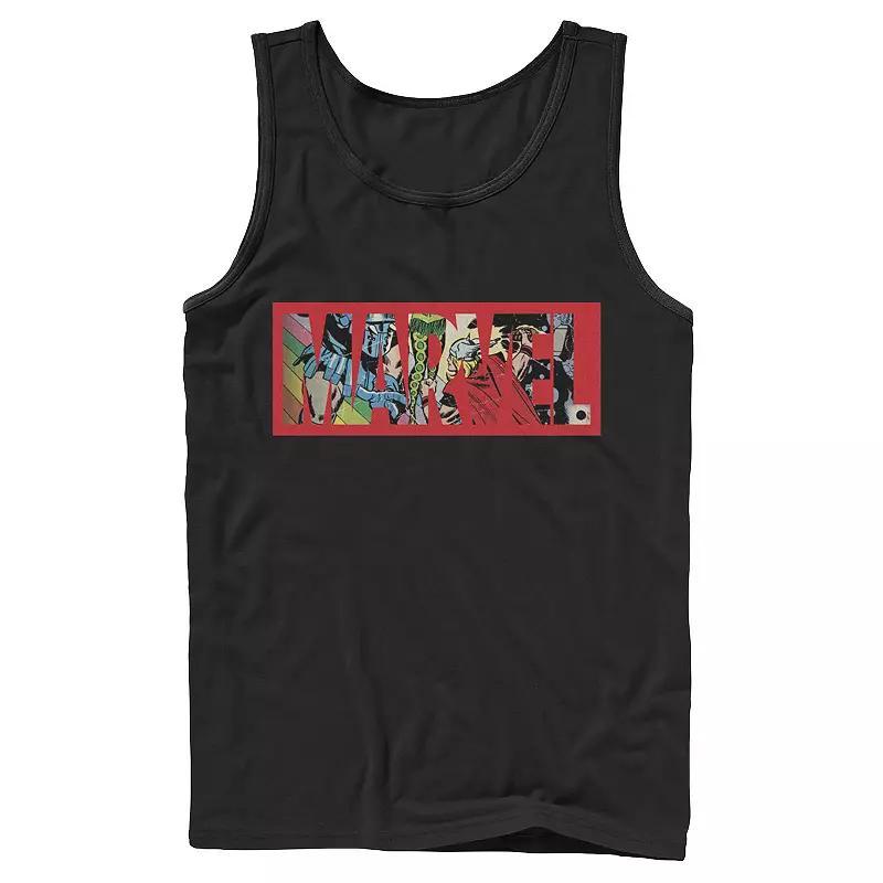 Mens DC Comics Superman Spray Paint Stencil Logo Tank Top Blue Product Image