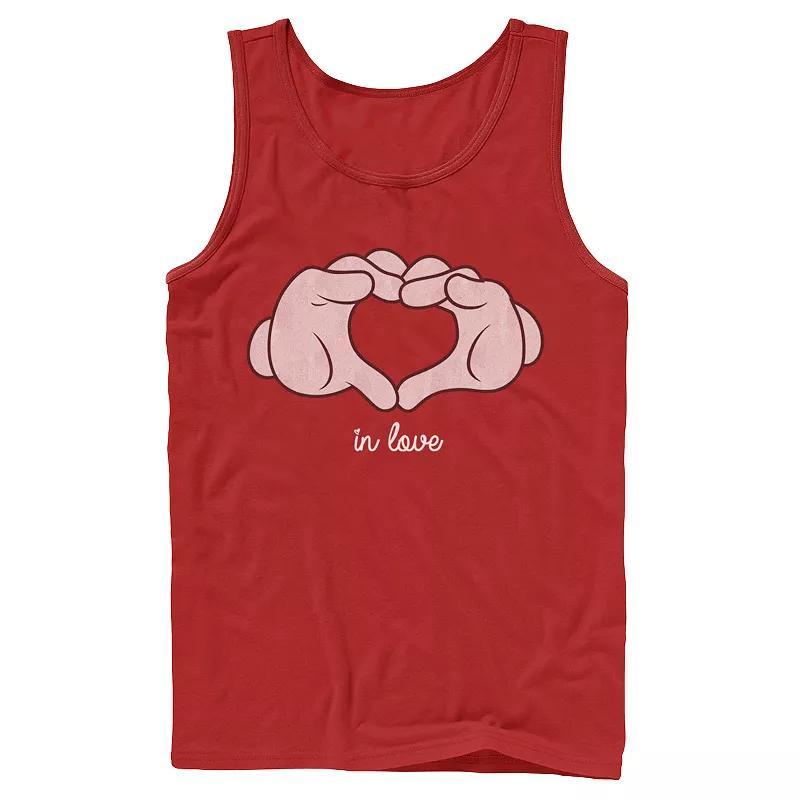 Mens Disney Mickey Mouse Heart Hands In Love Tank Product Image