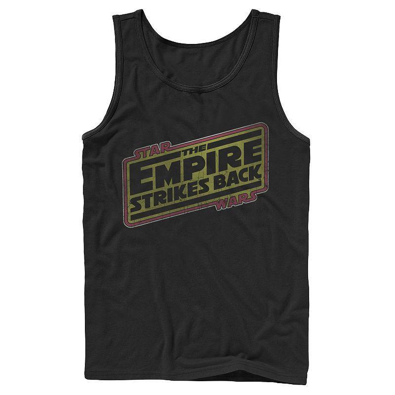 Mens Star Wars The Empire Strikes Back Vintage Logo Tank Black Product Image