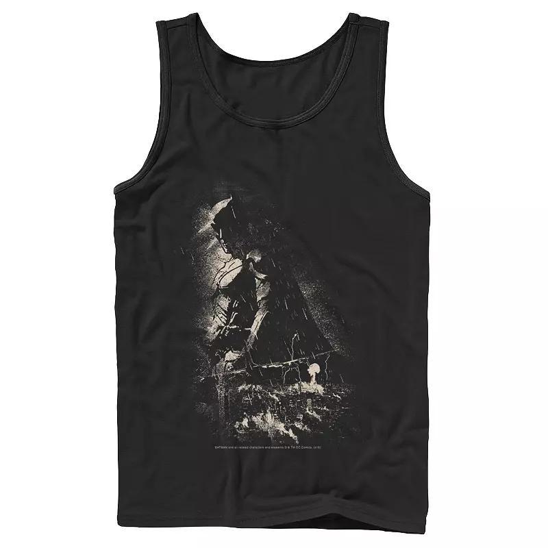 Mens DC Comics Batman Shadow Skyline Poster Tank Top Product Image