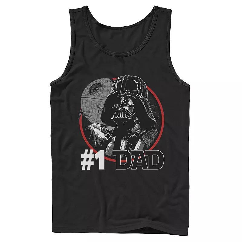 Mens Star Wars Darth Vader #1 Dad Death Star Tank Black Product Image