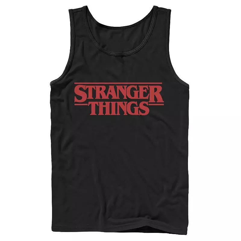 Mens Netflix Stranger Things Solid Logo Left Chest Tank Top Product Image