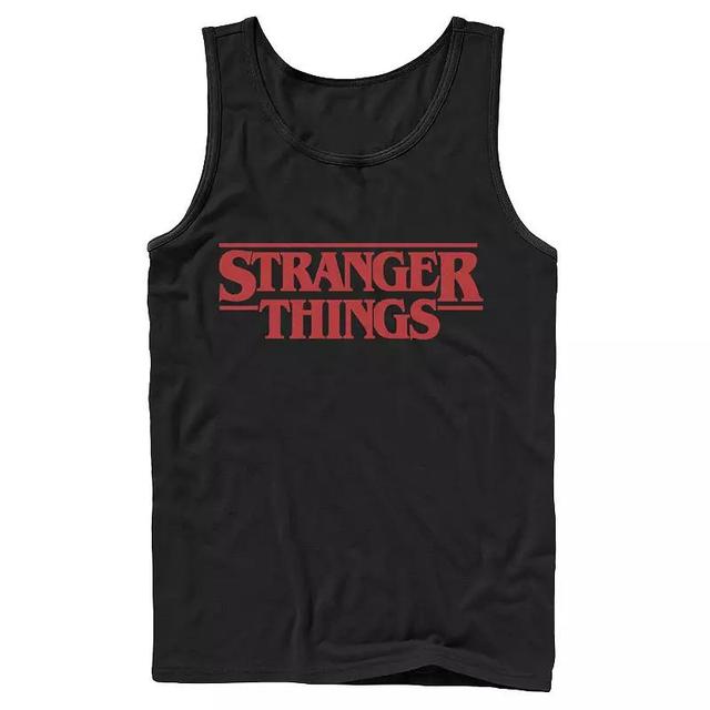 Mens Netflix Stranger Things Solid Logo Left Chest Tank Top Product Image