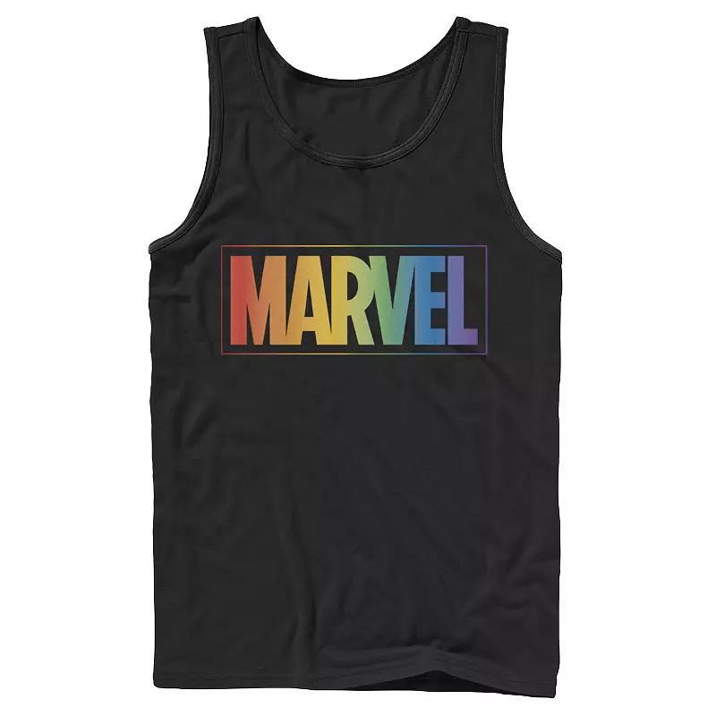 Mens Marvel Rainbow Gradient Logo Tank Top, Boys Product Image