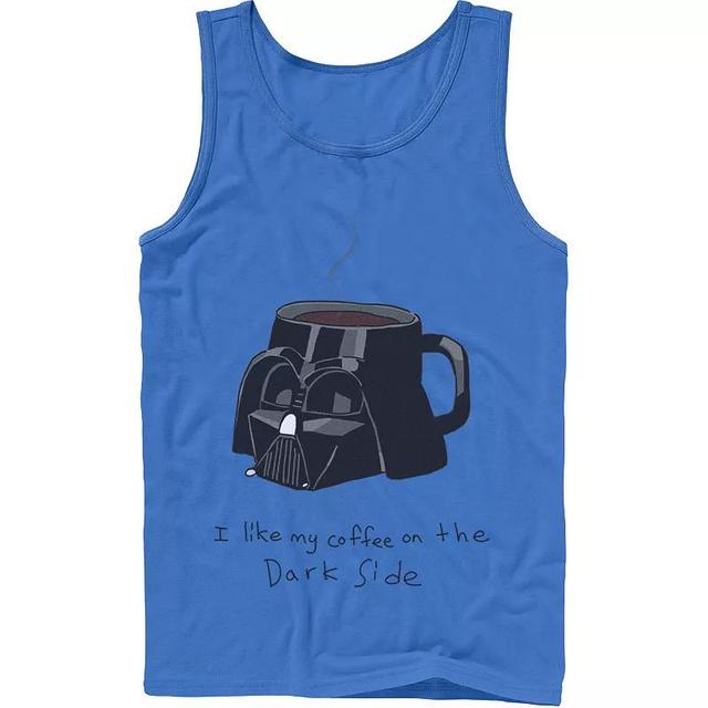 Mens Star Wars Darth Vader Mug I Like My Coffee On The Dark Side Tank Top Athletic Grey Product Image