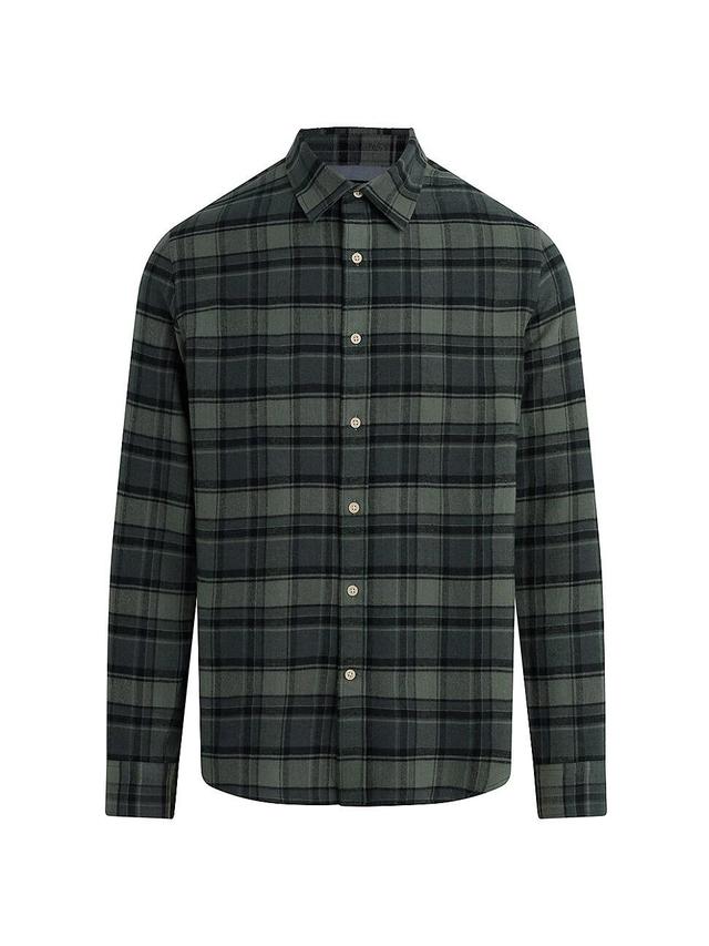 Mens Check Cotton-Blend Flannel Shirt Product Image