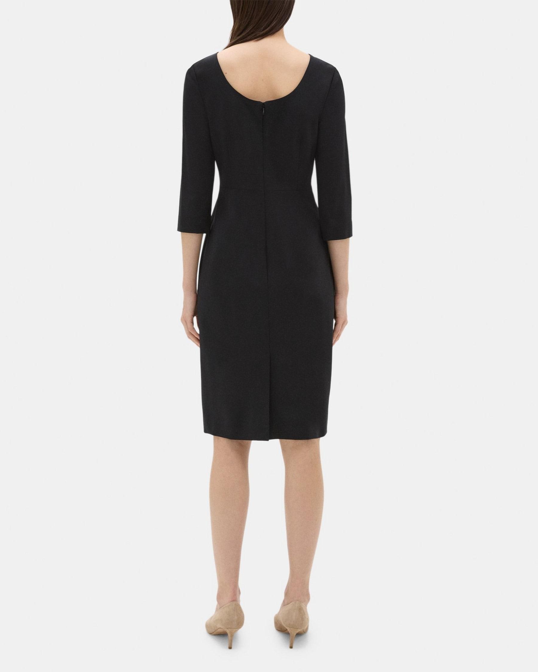 Long-Sleeve Sheath Dress In Sevona Stretch Wool Product Image