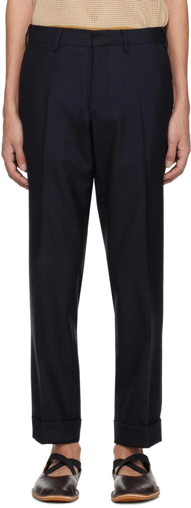 Navy Tapered Trousers In 509 Navy Product Image