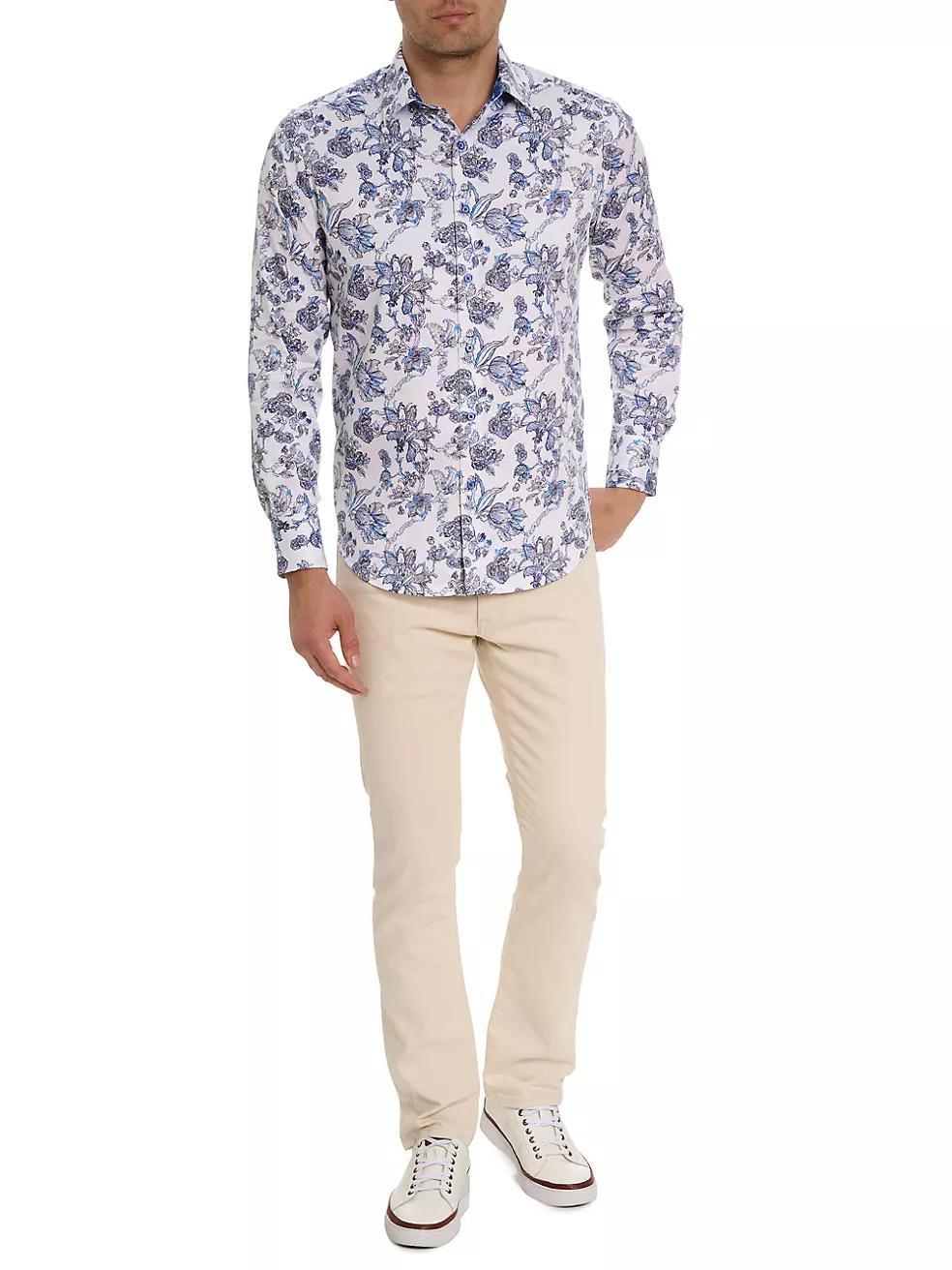 Sea Bloom Floral Cotton-Blend Shirt Product Image