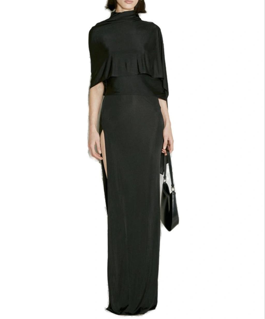 High-neck Maxi Dress In Black product image