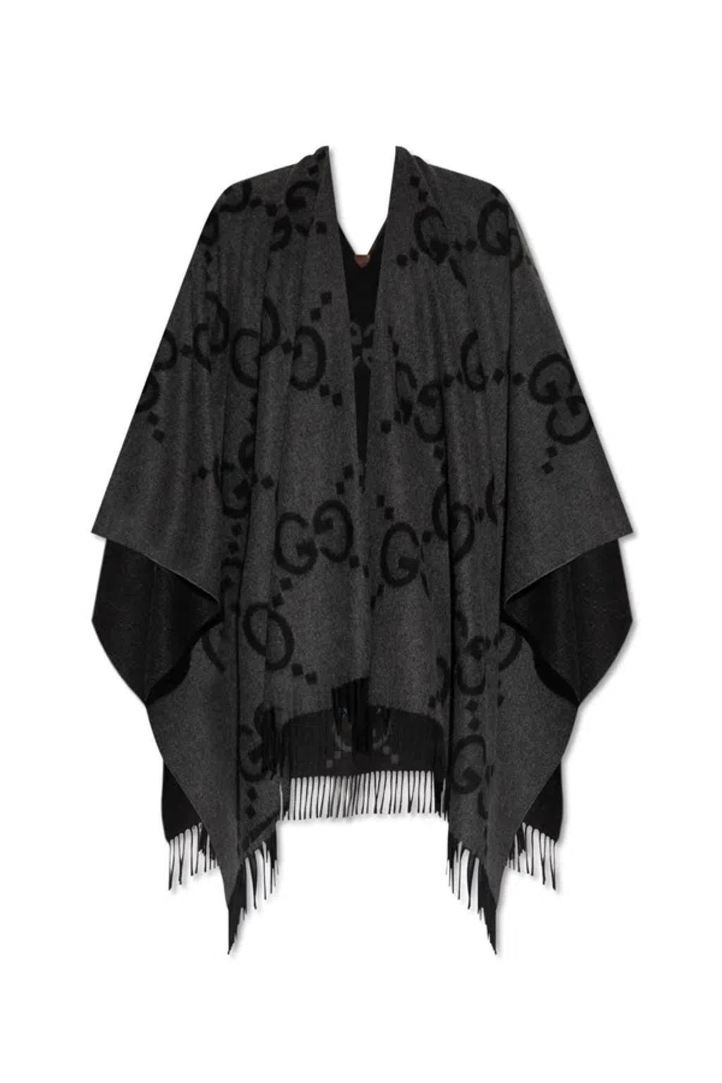 Jumbo-gg Cashmere Cape In Black Product Image