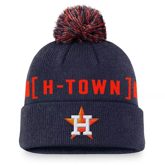 Houston Astros Hometown Peak Nike Mens MLB Cuffed Pom Beanie Product Image