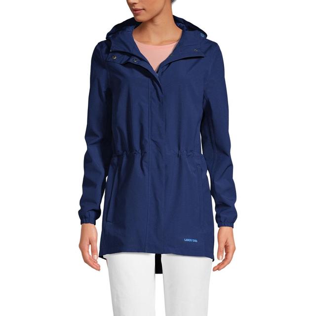 Womens Lands End Hooded Packable Raincoat Product Image