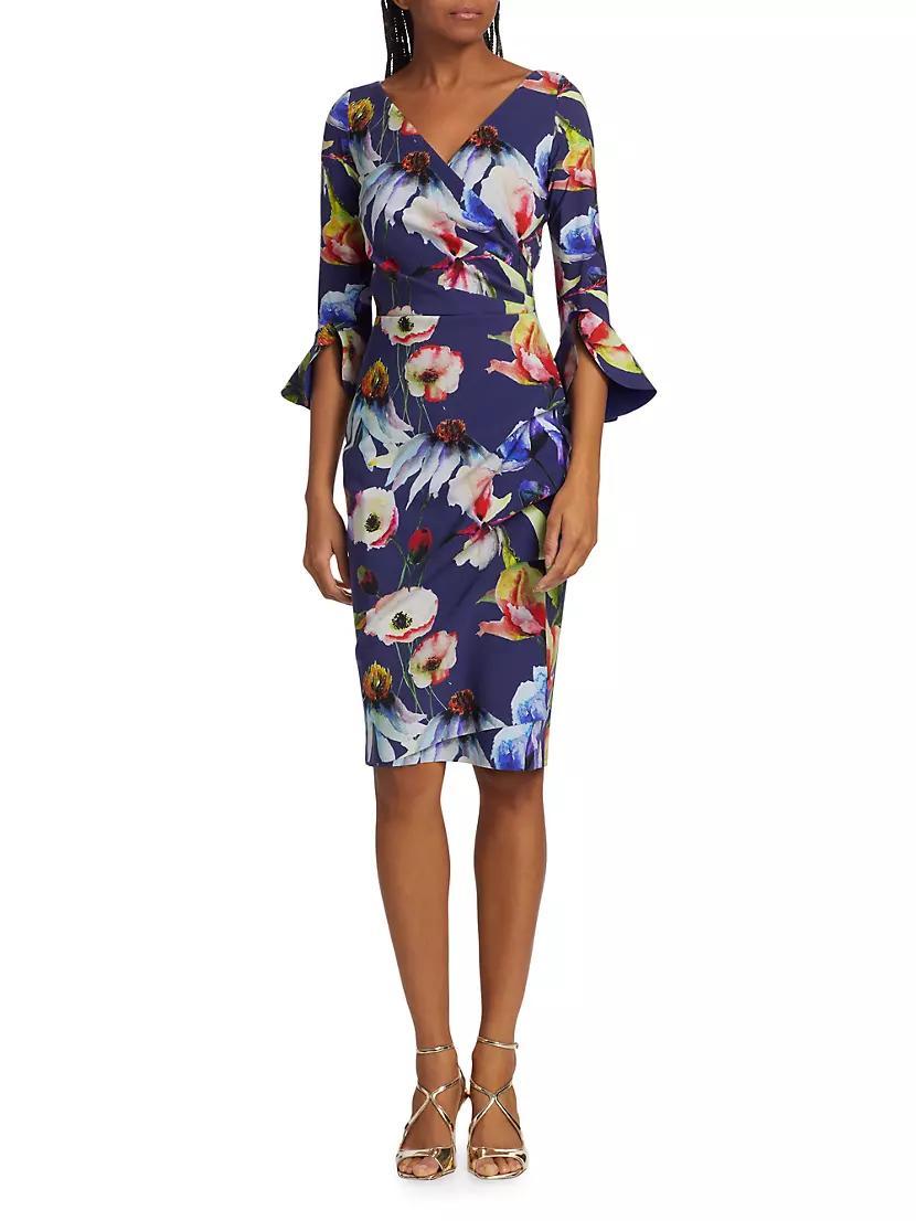 Triana Printed V-Neck Dress Product Image