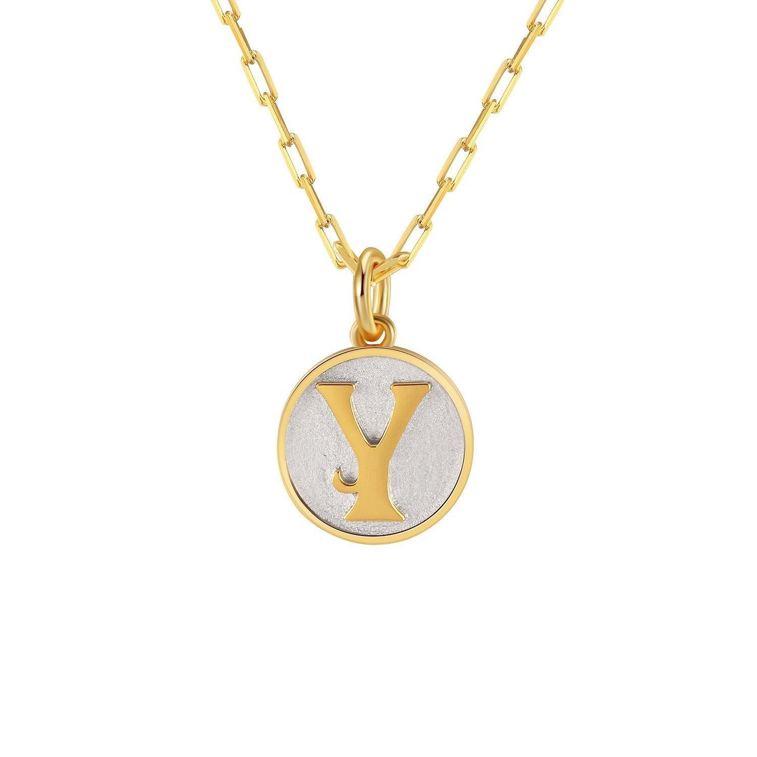 Dainty Fancy W Initial Pendant Necklace Product Image