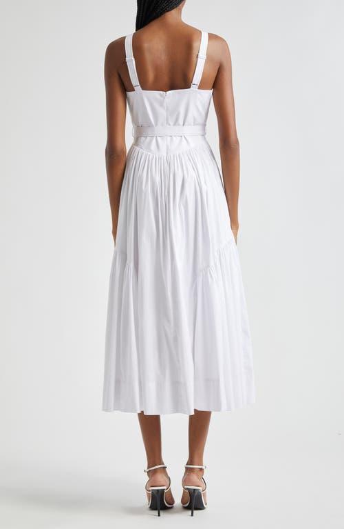 Amber Poplin A-line Dress In White Product Image