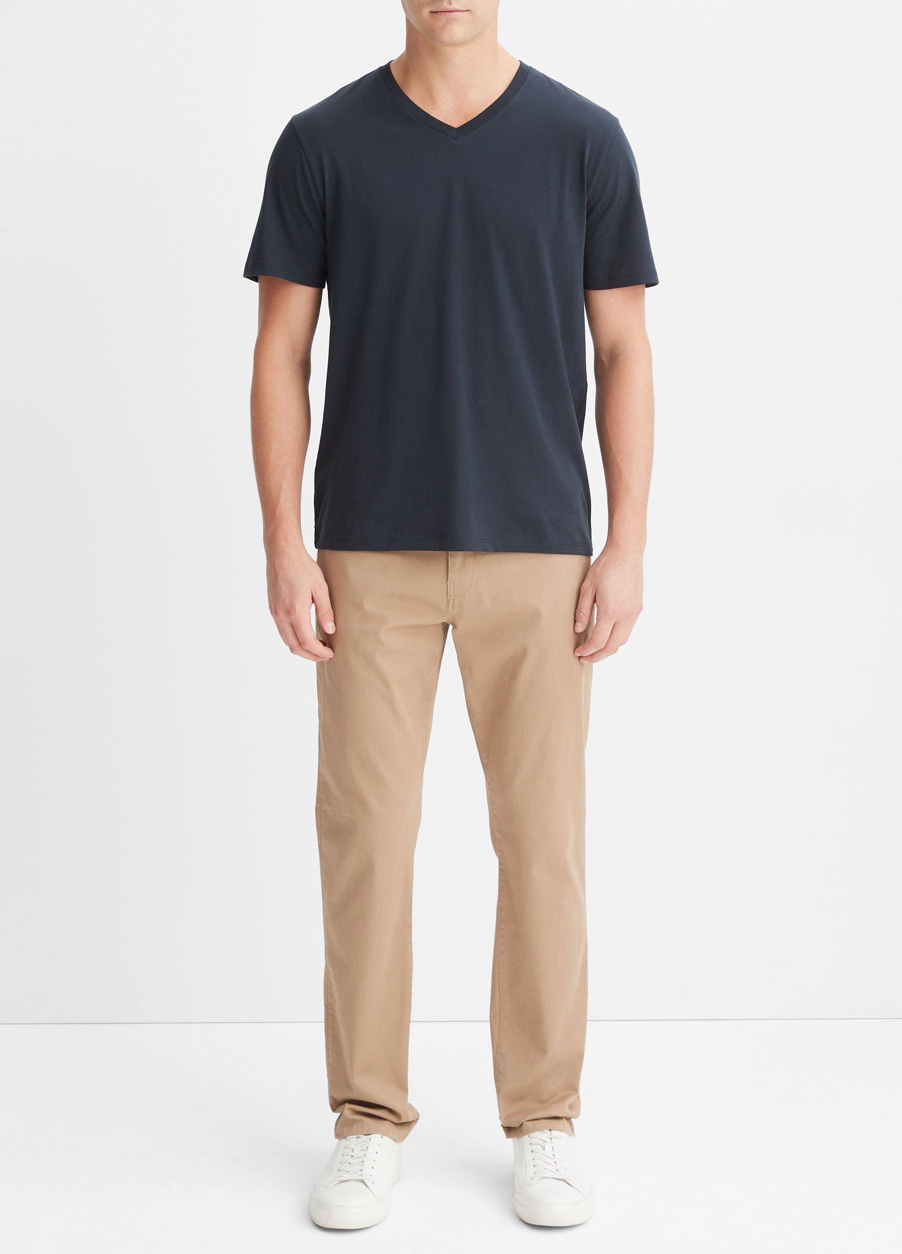 Pima Cotton V-Neck T-Shirt Product Image