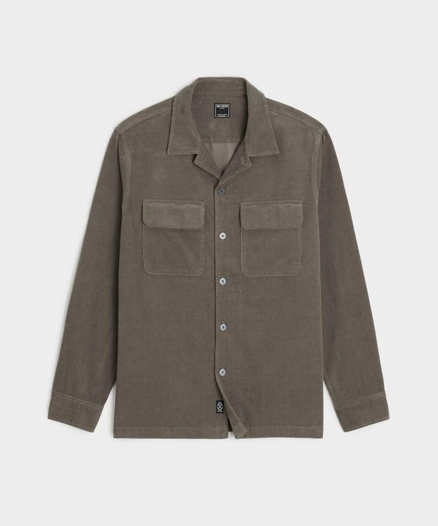 Corduroy Two-Pocket Field Shirt in Dark Grey Product Image