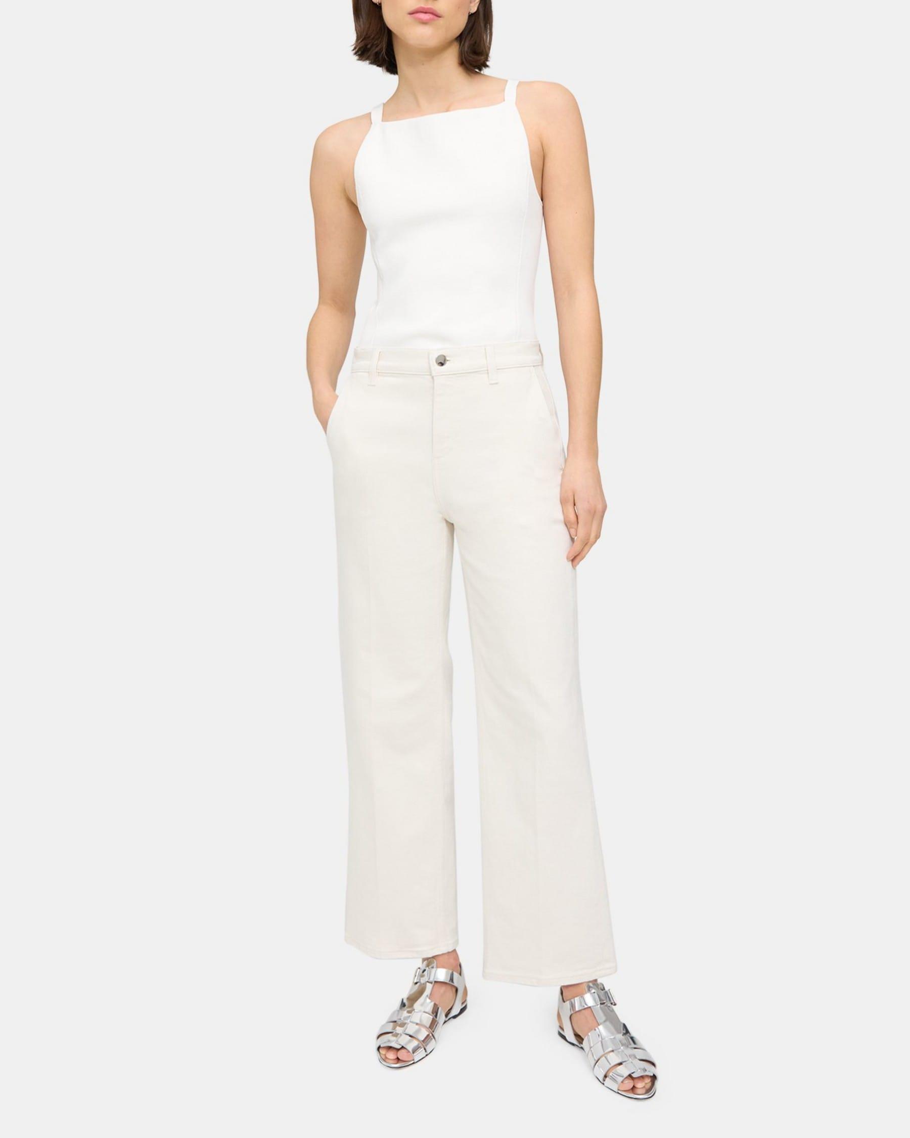 Ted Baker Grethat Wide Leg Tailored Trouser (Ivory) Women's Dress Pants Product Image